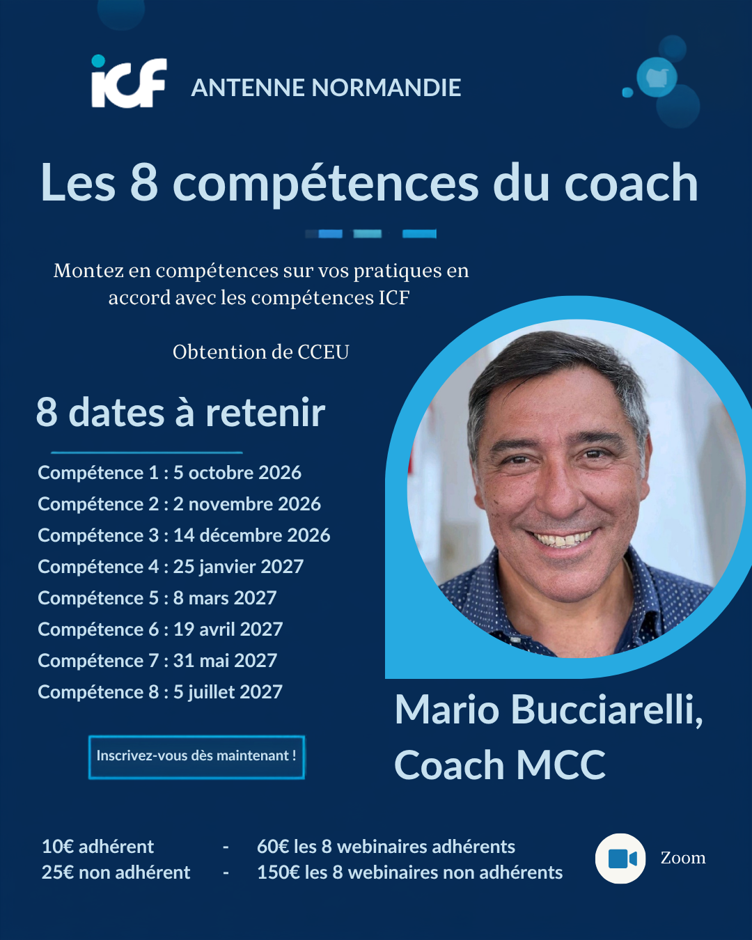 Cycle des 8 ateliers sur les compétences ICF avec Mario Bucciarelli MCC, pour ICF Antenne Normandie