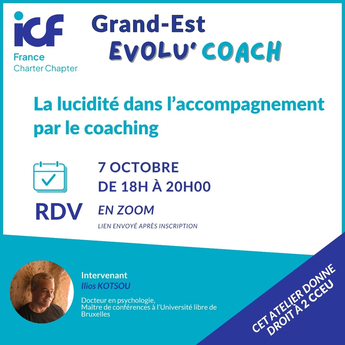 Évolu’Coach thématique : “La lucidité dans l’accompagnement par le coaching” 7 octobre 2026