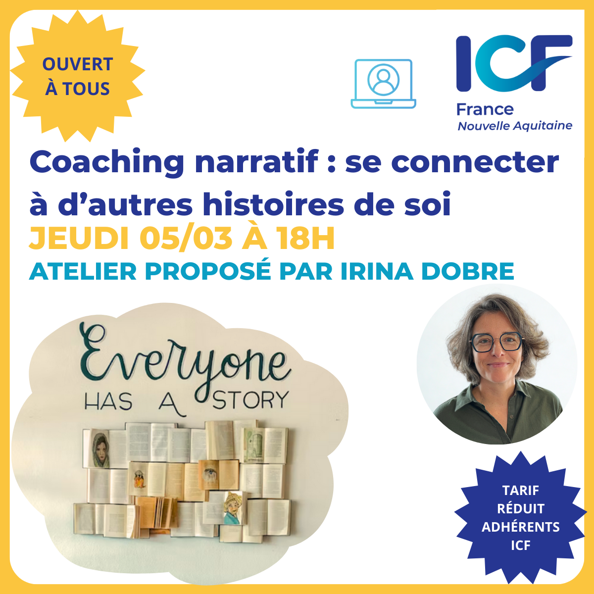 Webinaire ICF proposé par Irina DOBRE - Coaching narratif